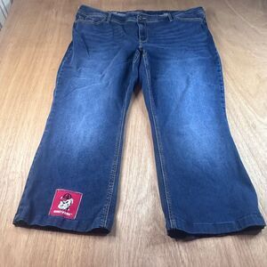 Torrid Women’s UGA Bulldogs Flare Jeans Size 22 Dark Wash Stretch Denim